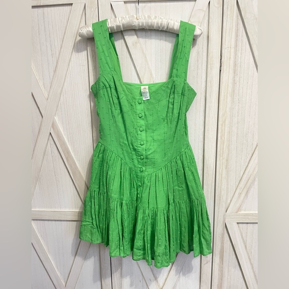 PQ Everly Green Fit and Flare Embroidered Mini Dress XS/S - Picture 3 of 9